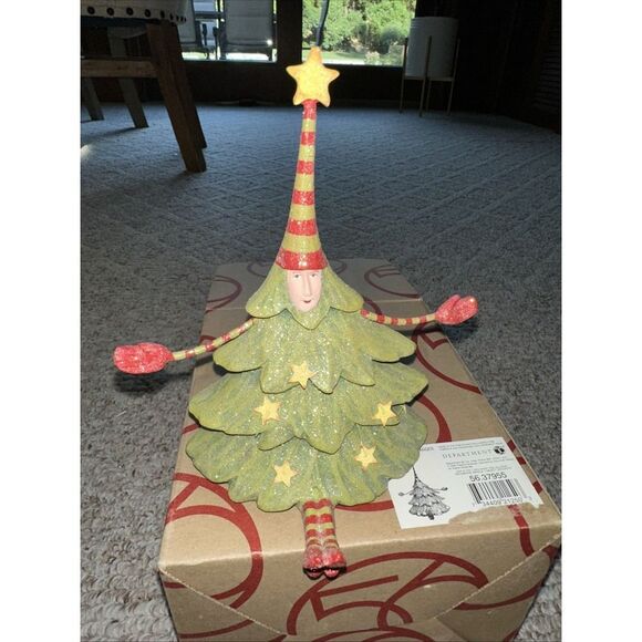 Department 56 Patience Brewster Krinkles Christmas Tree Stocking Hanger NEW - Picture 5 of 5